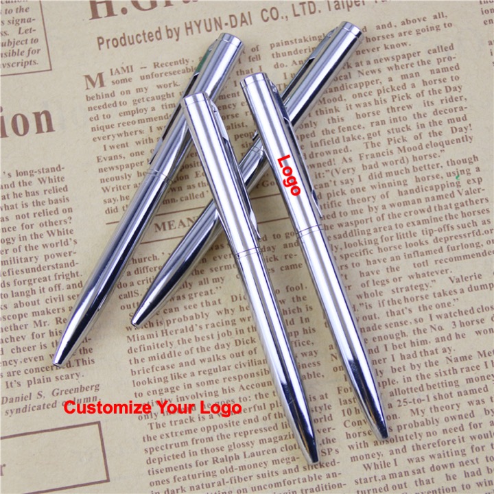 Mini Metal Ballpoint Pen Rotating Pocket-size Portable Ball Point Pen Small Oil Pen Exquisite Brief