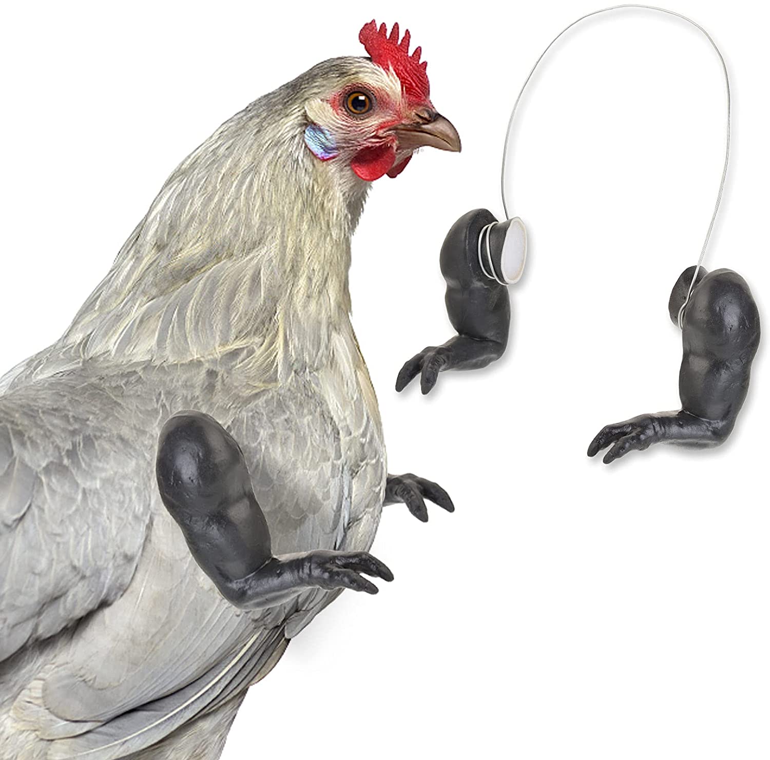 Chicken Superhero T-rex Arms Fist Chicken Arms Funny Fighting Chicken H ulk T-rex Muscle Arms Pet Cosplay Props
