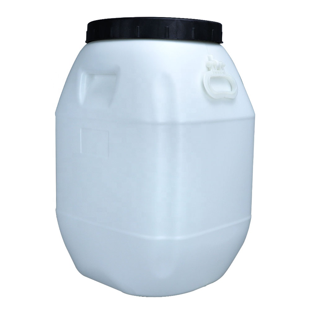 Пластмассовое ведро 50л с открытой крышкой и ручкой, 50 кг, барабан HDPE для химических веществ
