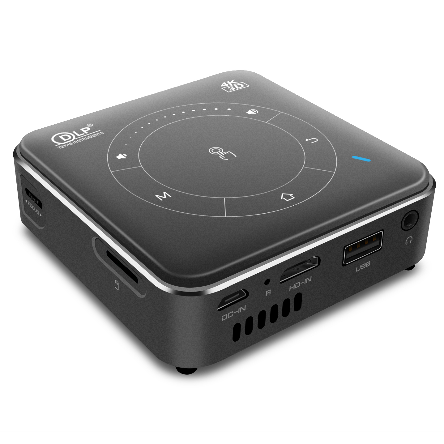 Заводской OEM ODM портативный мини-проектор smart Android 9,0 DLP 3D проектор с воспроизведением видео 4k.