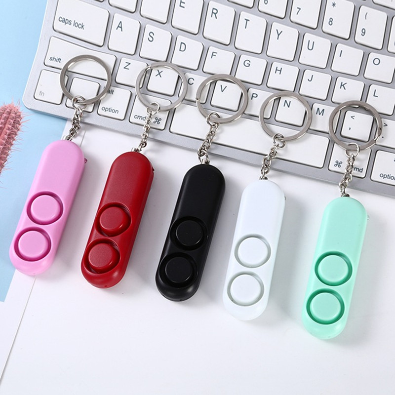 Double Horn Womens Anti Wolf Device 120DB Anti Wolf Self Defense Alarm Device Pull Personal Alarm Keychain Anti Lost Device