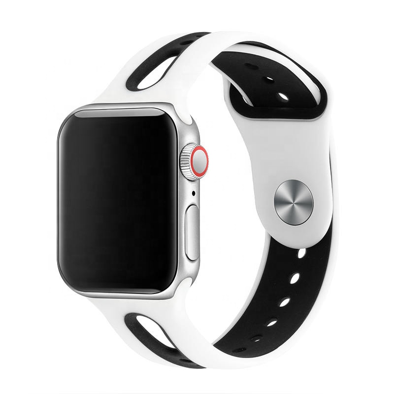 Ремешок силиконовый для Iwatch Band 42 мм 38 мм 44 мм 40 мм, резиновый браслет для Apple Watch Series 6/5/4/3/2/1/SE