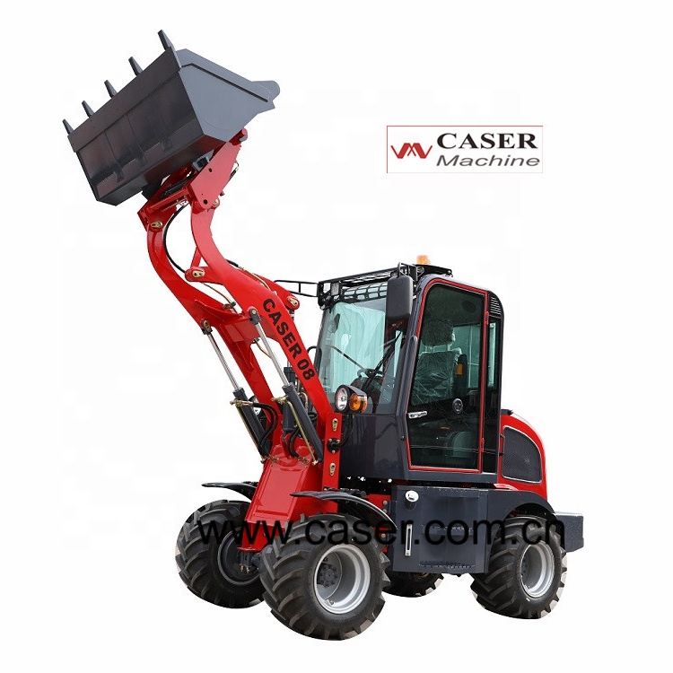 3 cylinder engine earth moving wheel loader zl08f with snow plow CASER 908