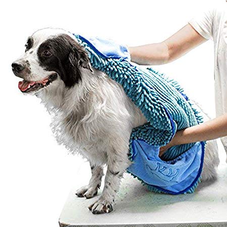 Large Dog Shammy Towel Ultra Absorbent Durable Quick Drying Chenille