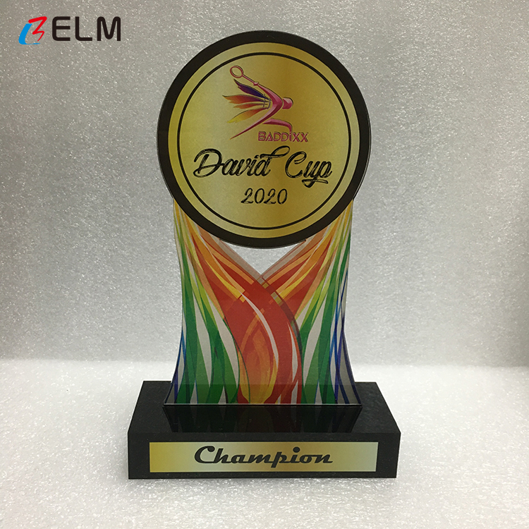 Custom acrylic trophy keepsake for ball event with custom printing