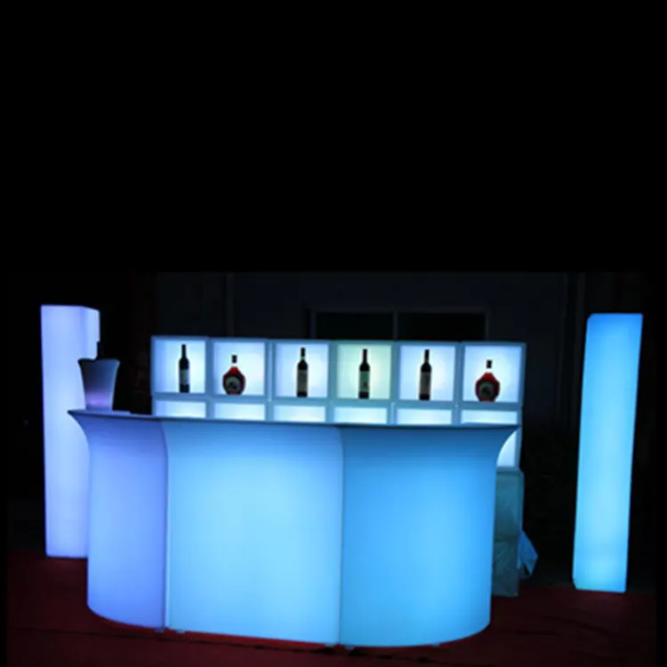 led counter bar table and chair outdoor party event rgb night lamp illuminated seat lighting furniture suite