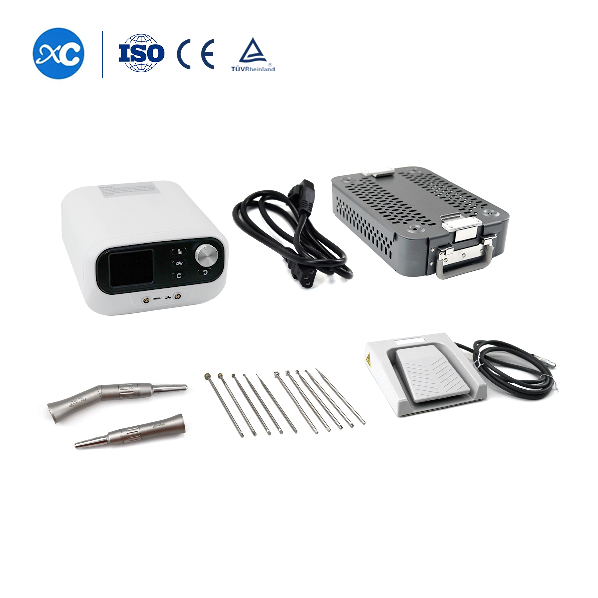 Medical Power Tool Neurosurgery Equipment High Speed Micro Neuro Spine Dril Electric Orthopedic Drill Set with Sterilization Box