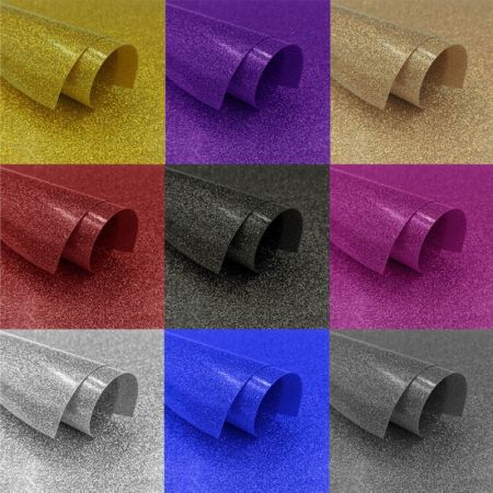 Easy to Cut   Weed Glitter Heat Transfer Vinyl Glitter HTV For T-Shirts