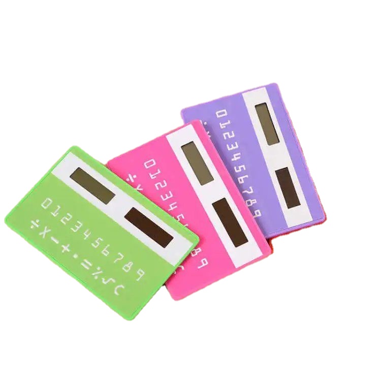 Source factory wholesale multicolor rectangular double row solar card calculator