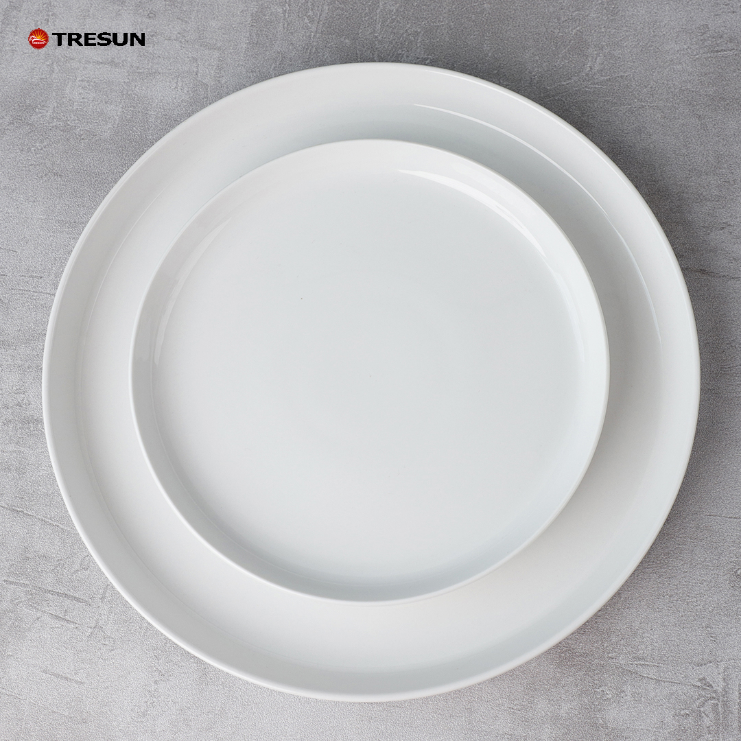 Cheap Price In Bulk Classic Dinning Table White Dinner Round Porcelain Restaurant Ceramic plates