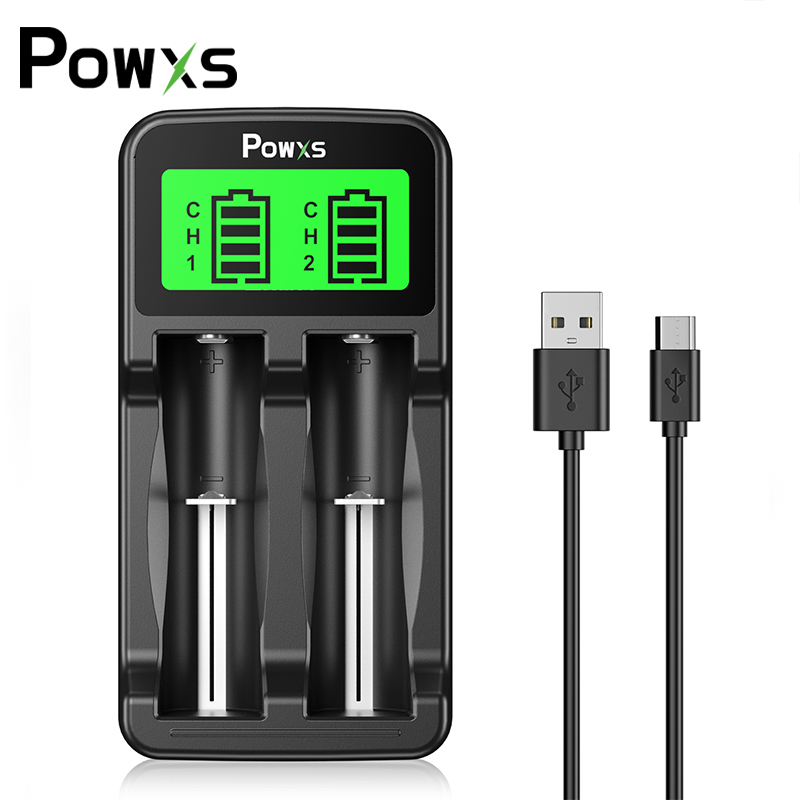 2 Bay LCD 18650 Li-ion Battery Charger For 3.7V Li-ion Ni-MH Ni-CD Rechargeable AA AAA Batteries