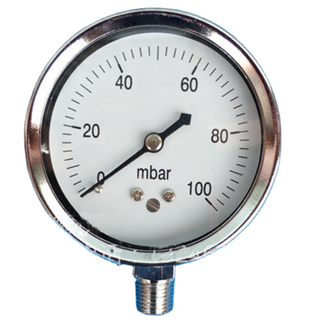 60 мм 100 мм 0 ~ 100mbar Манометр давления воздуха и газа mbar манометр