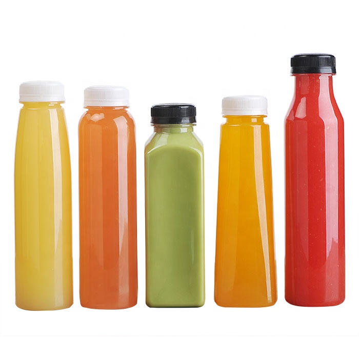 100ml 150ml 200ml 250ml 300ml 350ml 400ml 500ml Empty Clear Plastic Juice bottles and Jars