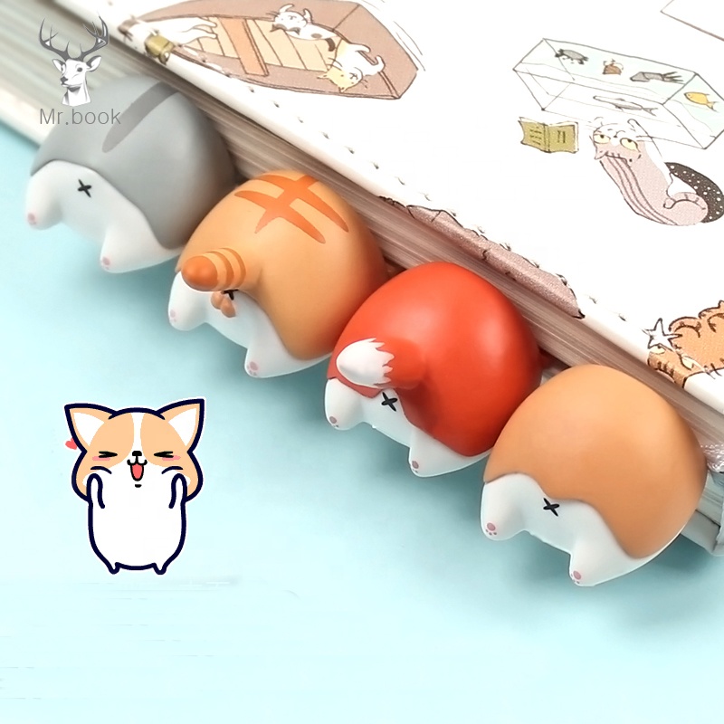 Милый мультяшный кот собака хомяк лиса задница 3d книжка Марк кавайный сувенир закладка школьные канцелярские принадлежности