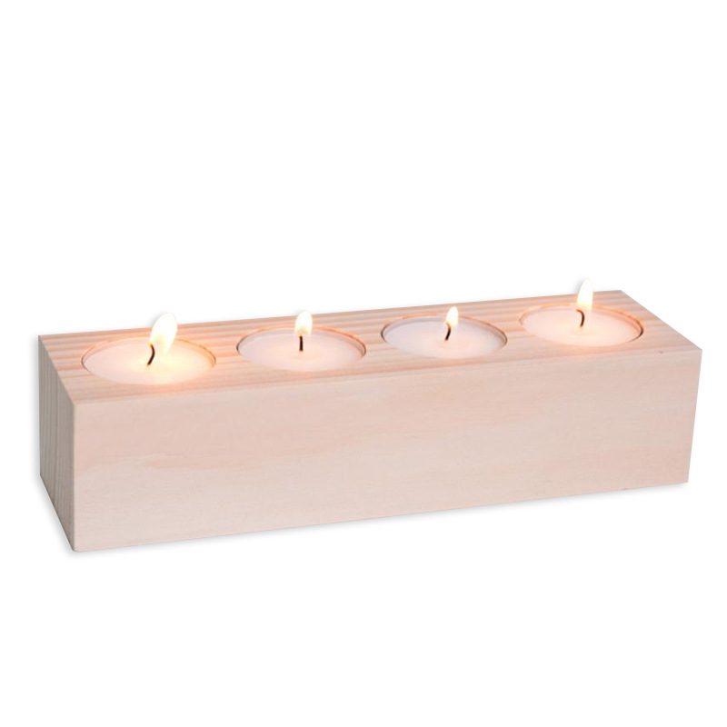 Wooden Candle Holder Table Top Decoration Candlestick Wood Wooden Simple Candle Base Can Be Customized