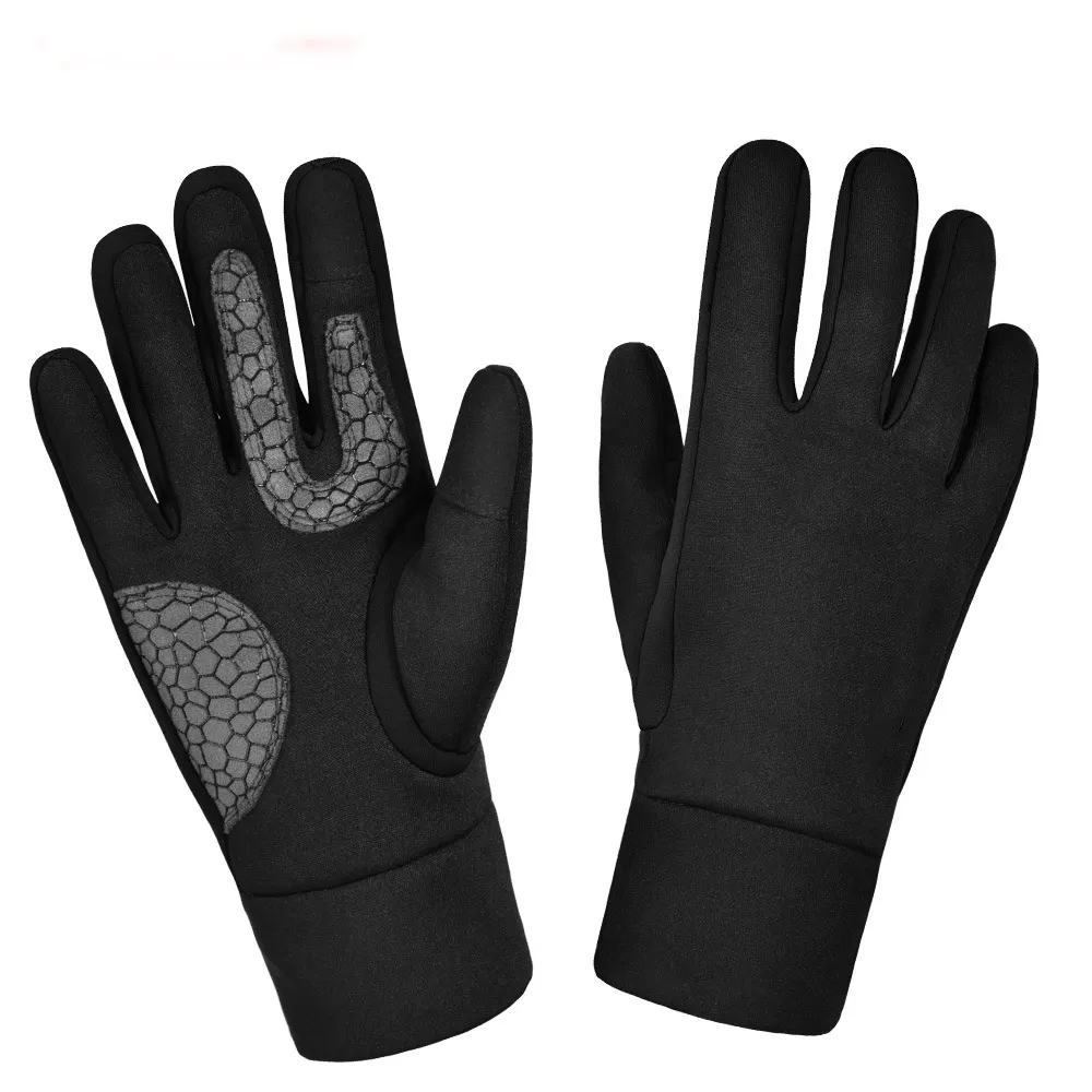 manufacturers fashion winter gloves black custom logo long mittens warm gloves