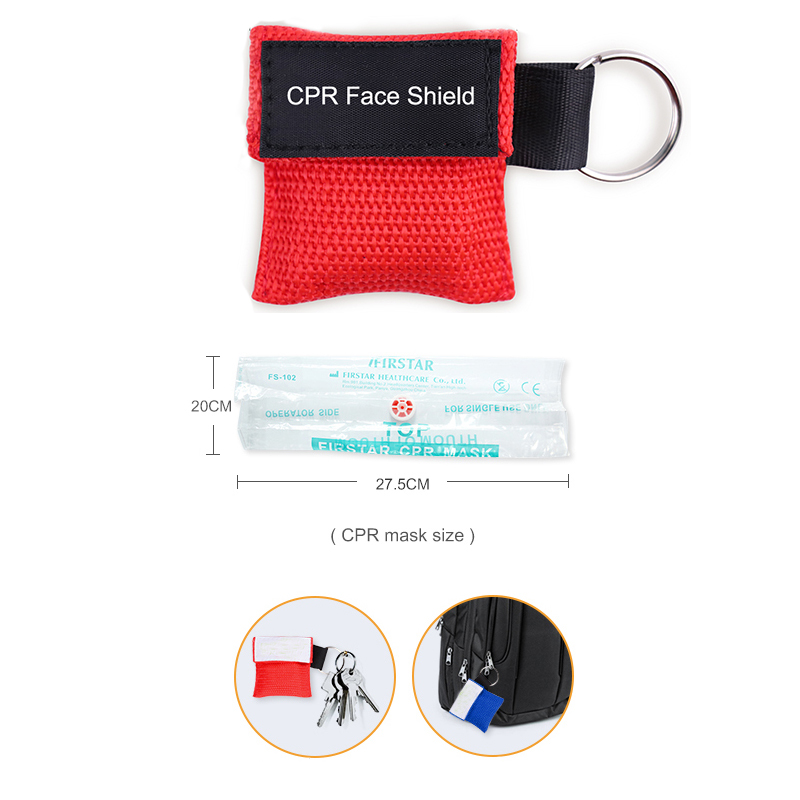 cpr barrier mask with bag