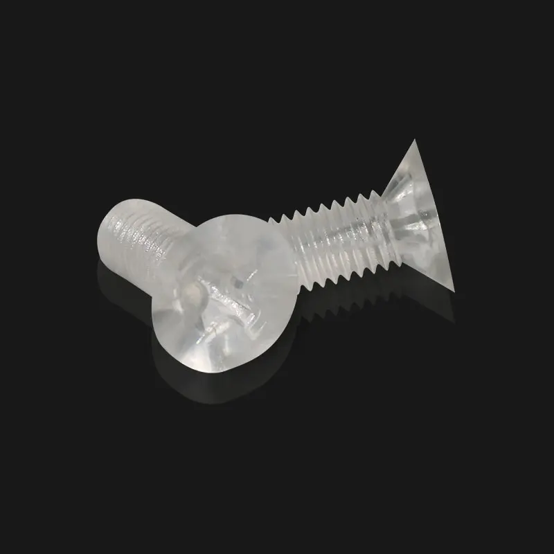 Plastic Cross Recessed Countersunk Head Polycarbonate PC Acrylic Screw transparent plastic screw