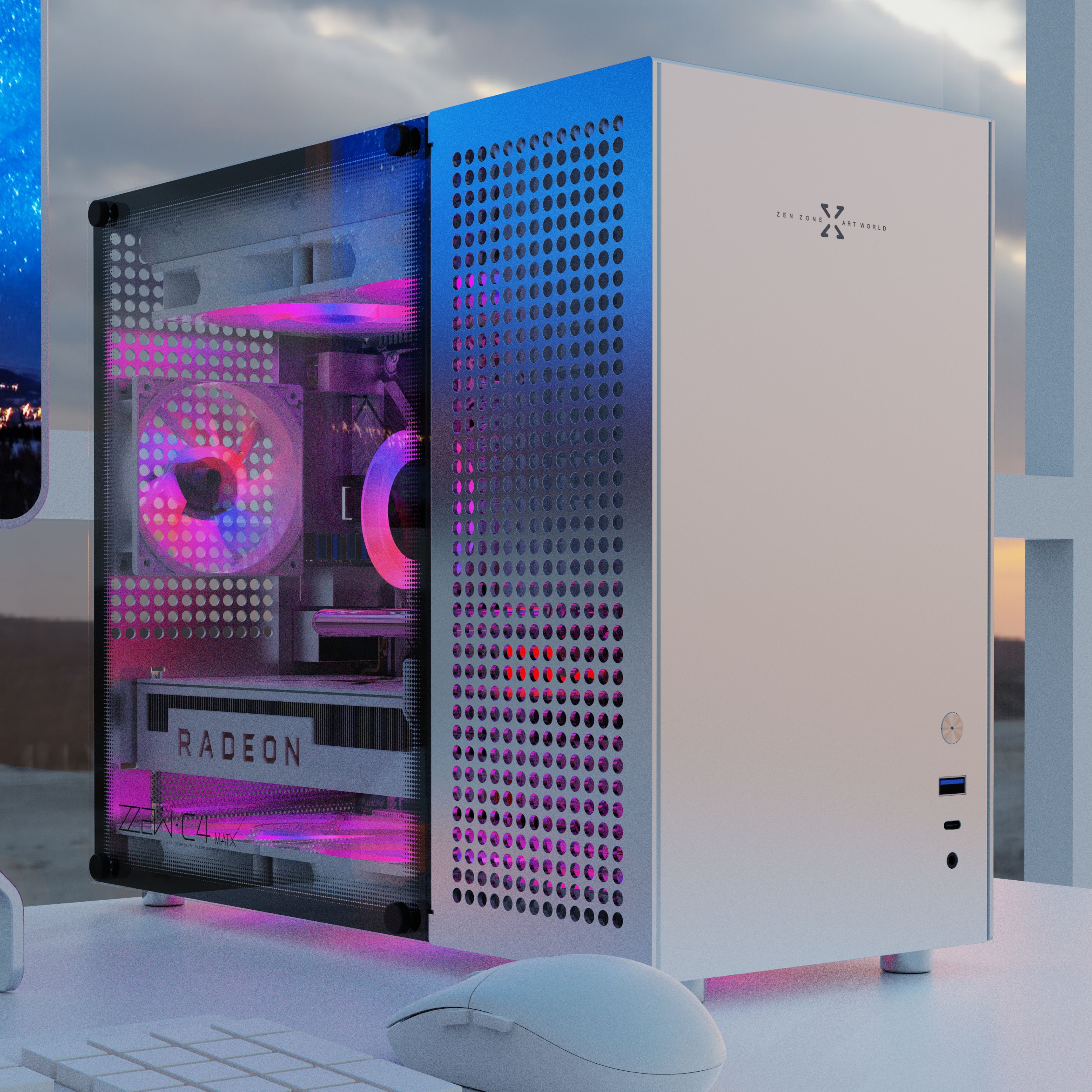 Zzaw C4 алюминий MATX чехол для ноутбука Настольный ПК башенный блок питания ATX & SFX архив/SFX-L Technology co., ltd источник электропитания блок питания ATX и DTX и ITX материнская плата печатная плата/360/240/120