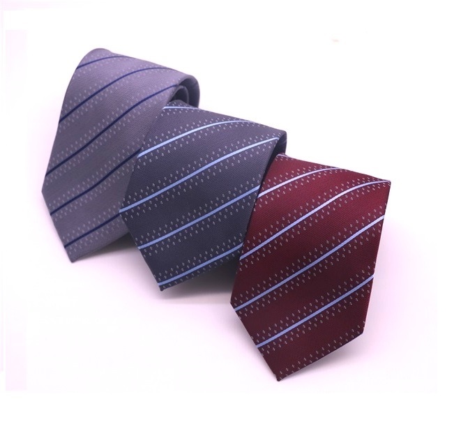Hot selling men's slim tie Wholesale knitted business tie Polyester fashion business tie