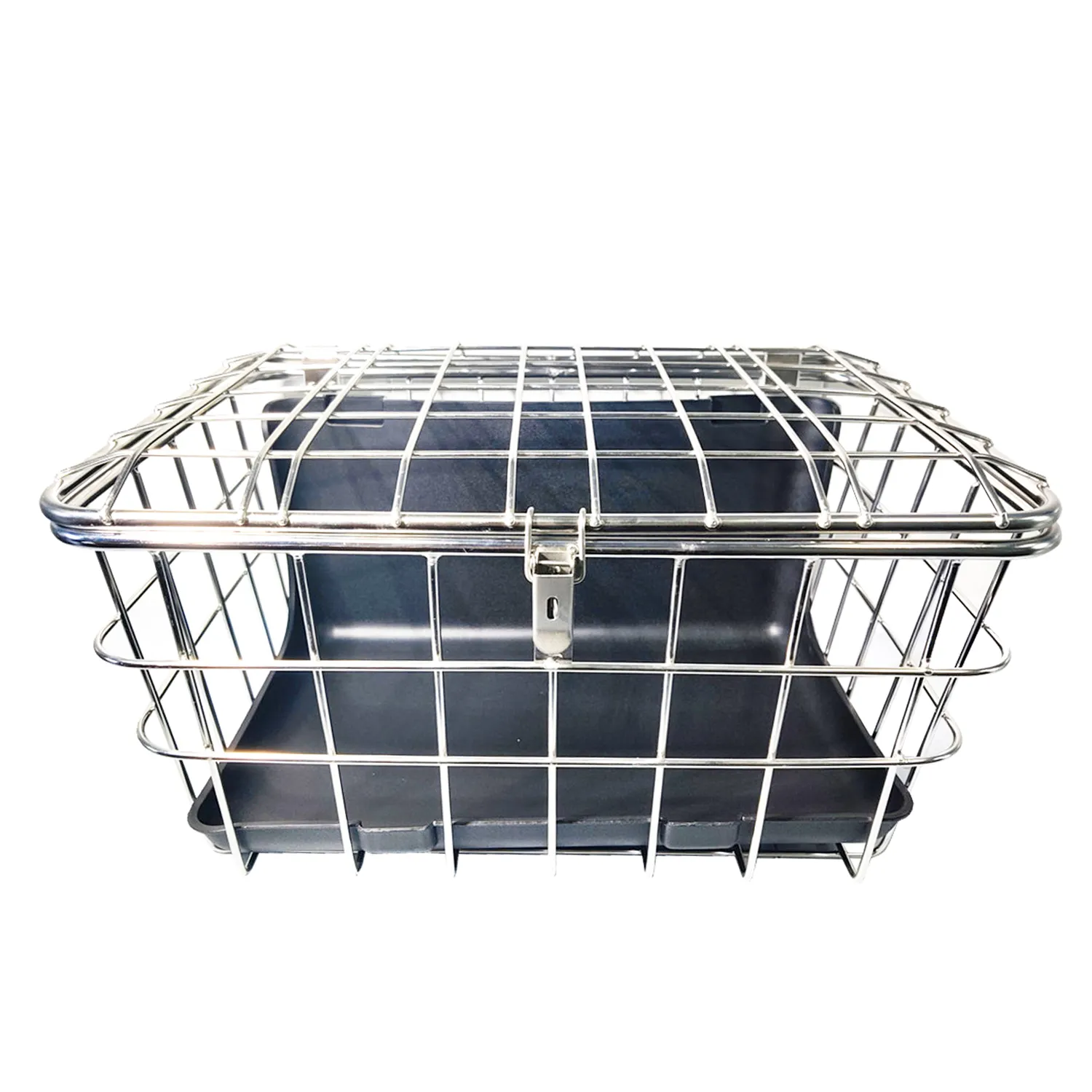 Super Load-bearing Capacity Flatbed Trolley Bicycle Tricycle Stainless Steel Wire Basket with Lid and Lock For Goods Transport