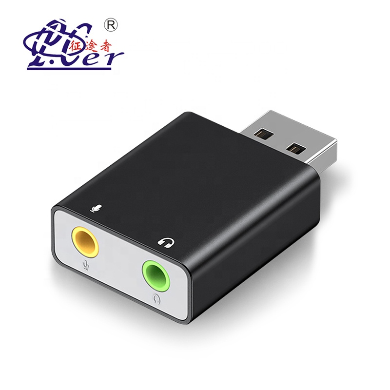 USB 3,5 мм Аудио Звуковая карта адаптер USB внешняя звуковая карта для стерео наушников 3,5 мм