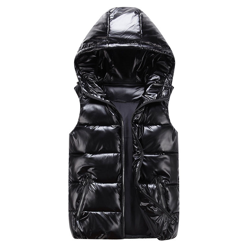 Wholesale Man And Woman Sleeveless Windproof Plain With Zipper Hoodie Men's Puffer Vest