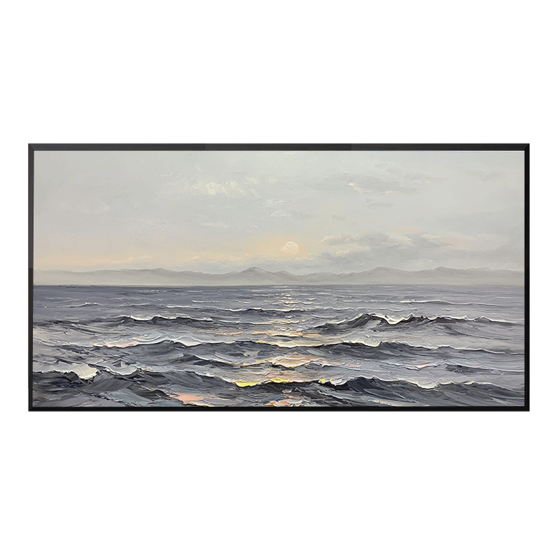 Oil Paintings Art Scenery Canvas Panel Custom Decorative Home Decoration Seascape Living Room Painting 20*39 inch