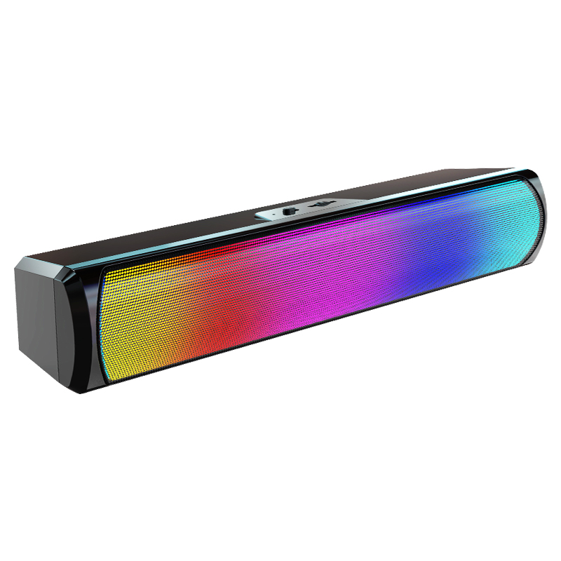 Лидер продаж Amazon, низкая цена, Rgb Освещение, тяжелые басы, объемный звук, активный беспроводной Bluetooth Tf громкий Настольный игровой Саундбар