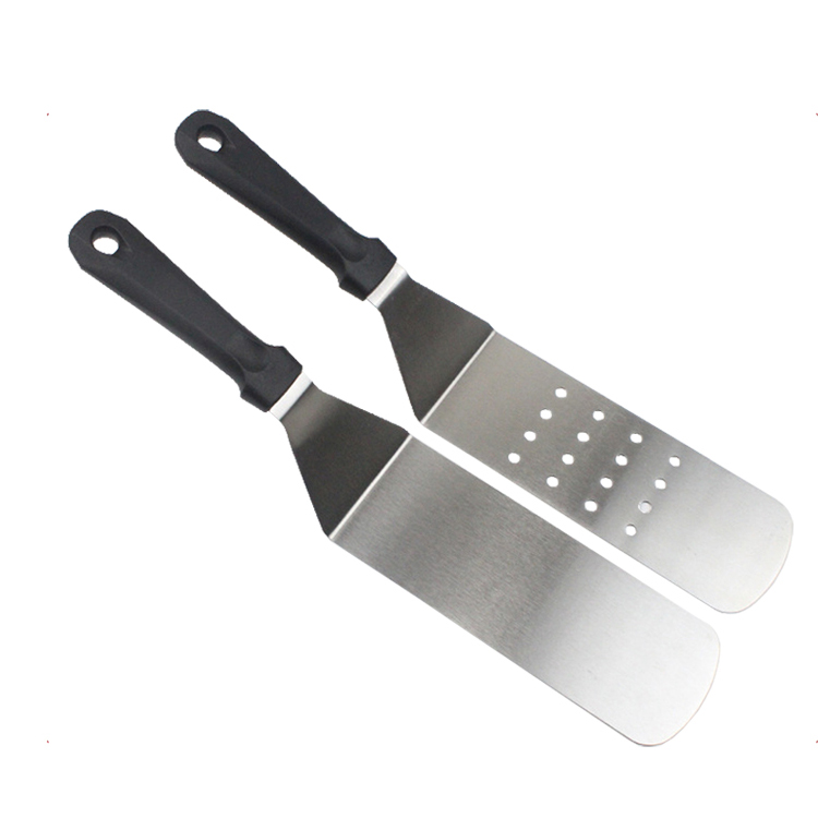 High Quality Stainless Steel BBQ Leakage Shovel cooking tools set With Plastic Handle