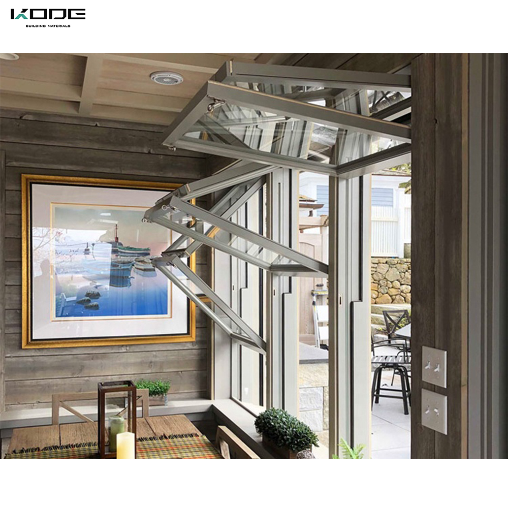 High Quality Modern Style Aluminium Glass Folding Window Bifold Window
