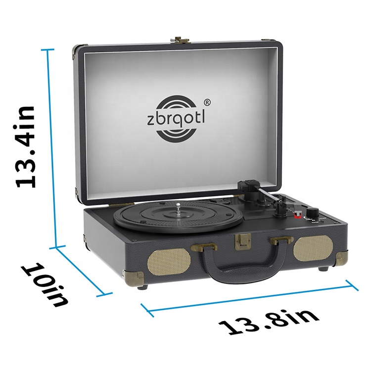 High End Yellow Turntable Multifunction Player Record Player Vinyl Record Box Phonograph Record Player