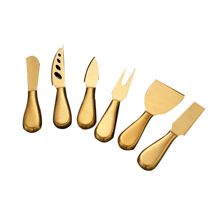 In Stock Hot Sale Stainless Steel Hollow Handle Cheese Knife Set Four-Piece Set Pizza Cutter Cheese Kitchen Baking Tools