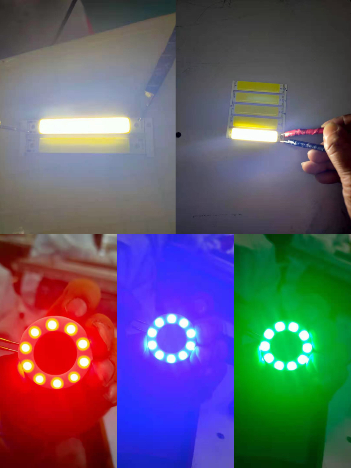 Оптовая торговля Oem Cob светодиодный чип свет 1W-1000; Цвет голубой, красный, желтый, зеленый; Сезон лето; Светлый цвет: Rgb 3V 5V 12V 24V Cob светодиодные полосы света чип