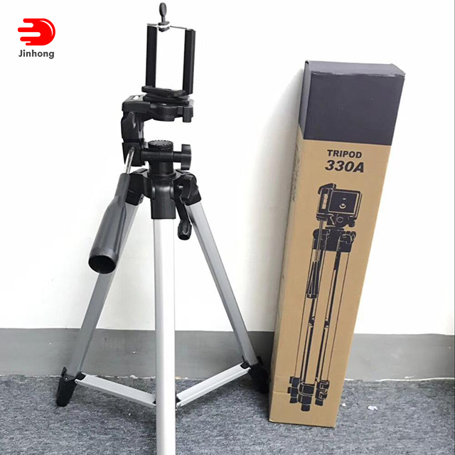 Bubble Level Indicator 330A Digital Camera Aluminum Tripod Stand 3 Section Legs Fishing Outdoor Lightweight Mobile Holder Tripod