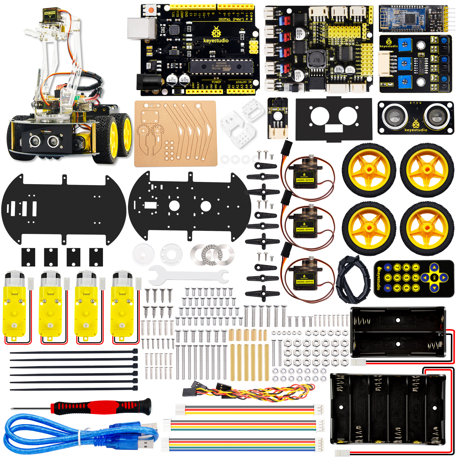 Новое поступление, механический робот-кронштейн 4WD для arduino