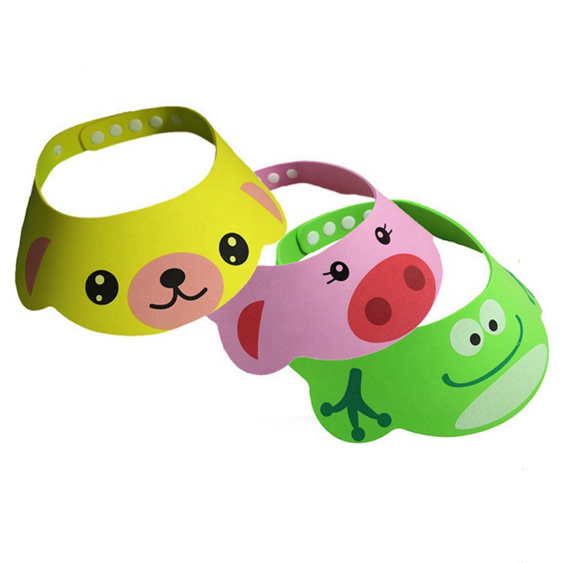 Adjustable Visor Cartoon Shampoo Shower Bathing Protection Cap for Toddler, Baby, Kids and Children