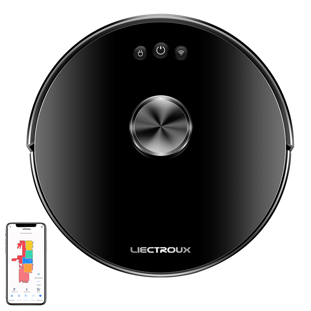 LIECTROUX XR500 Laser Robot Vacuum Cleaner, Virtual Blocker on App