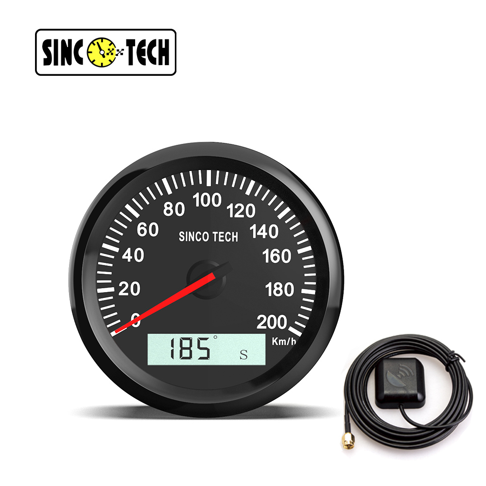 Sinco Tech новый 7 цветов цифровой 85 мм GPS 3-в-1 Спидометр 200kmh/курс/одометр спидометр для ATV UTV лодка морской 12V/24V(917)