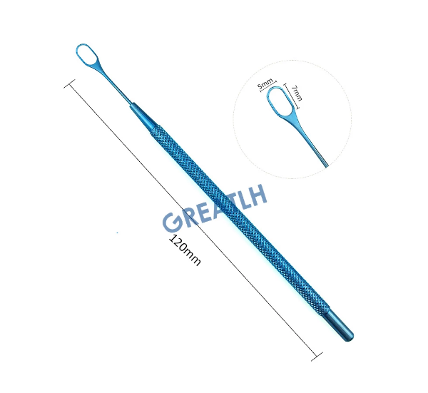 120mm Eye Lens Loop Stainless Steel Ophthalmic Lens Eye 3mm*7mm Titanium Loops 5mm*7mm Ophthalmic Instrument 4mm*5mm