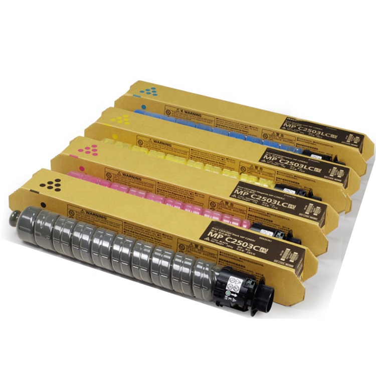 Подлинное качество совместимый Ricoh MP C2011 C2003 C2503 Черный Голубой Пурпурный Желтый тонер-картридж для б/у MPC2003 MPC2503 копир
