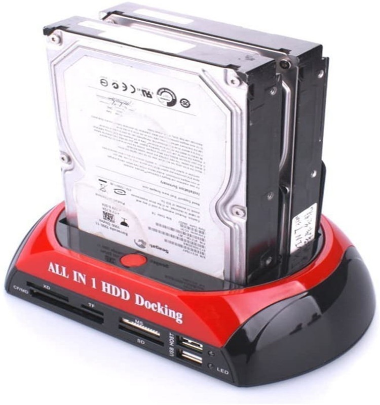 Двумя слотами USB 2,0 SATA IDE/SATA, док-станция для жесткого диска с кард-ридер для 2,5 3,5 дюймов IDE SATA жесткого диска (не поддерживает WD IED