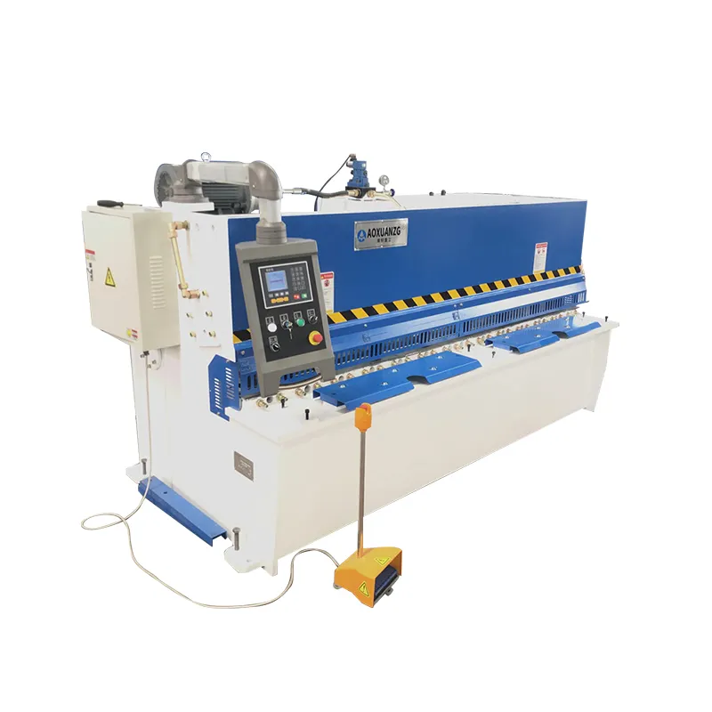 E21S Controller Hydraulic Guillotine Shearing Machine  Automatic Cutting Shear for 4 MM Stainless Steel Sheet Cut