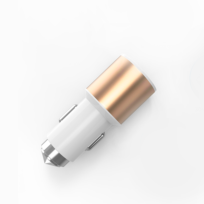 cheap factory price high performance aluminum 5V 2.1A quick mobile phone universal safety hammer car charger