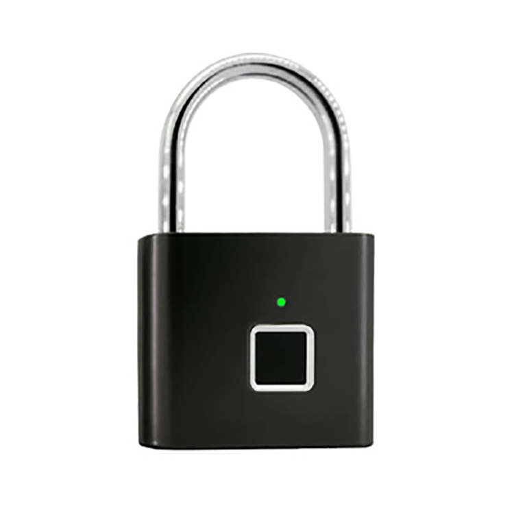 Индивидуальный небольшой мини-USB Перезаряжаемый черный Серебряный цинковый сплав квадратный Портативный Умный Замок без ключа отпечатков пальцев замок