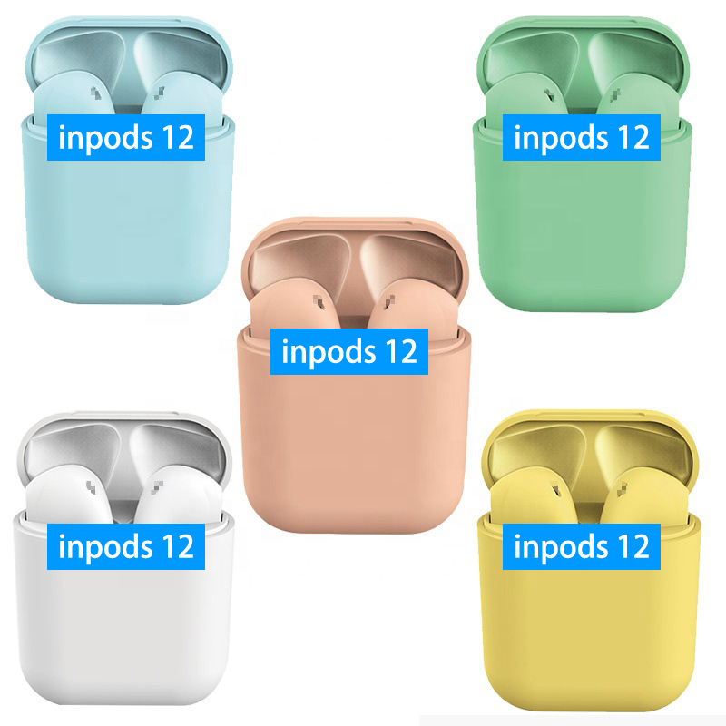 2020 оригинальные наушники Audifonos Ecouteur Sans Fil I12 матовые наушники True Wireless Macaron TWS Inpods I12