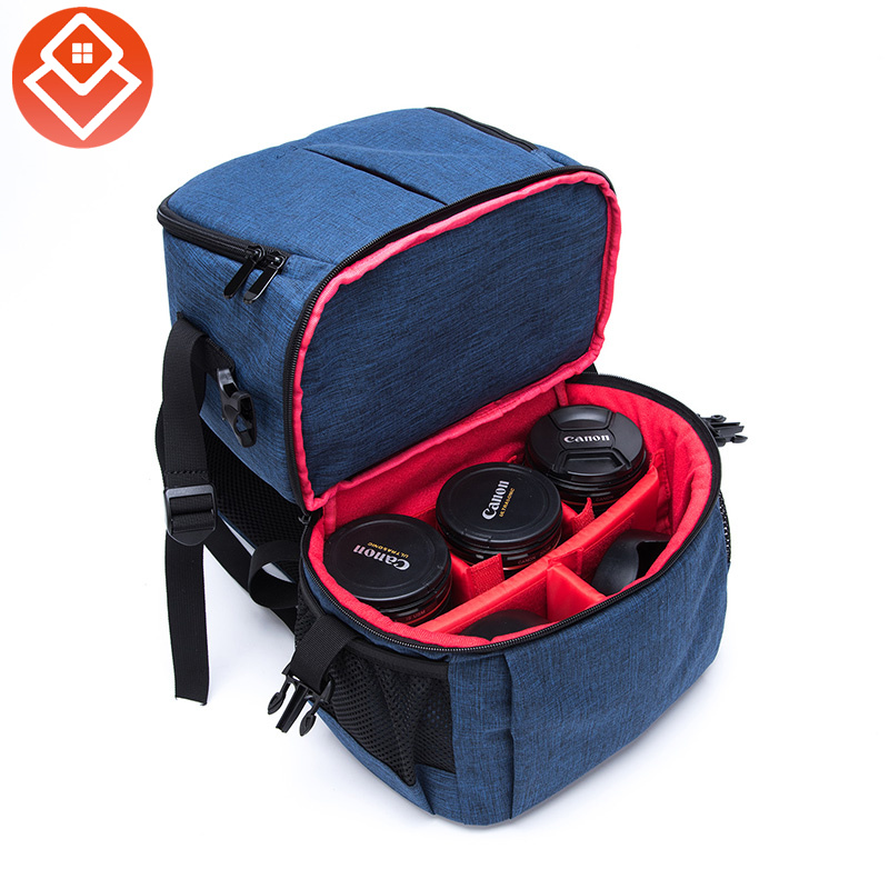 Photo Camera DSLR Video Waterprpof Oxford Fabric Soft Padded Shoulders Backpack SLR Bag Case for Digital Camera