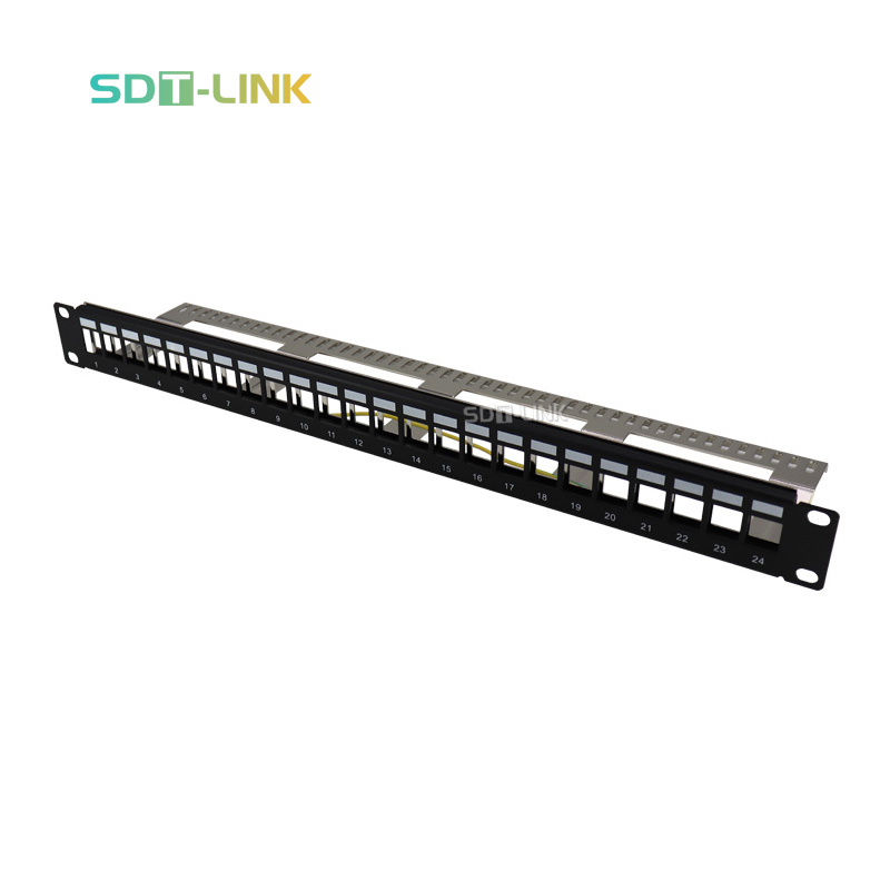 Неэкранированный разгруженный сетевой кабель RJ45 UTP 110 Тип 1U 24 порта CAT6A/CAT7 патч-панель CAT6A/CAT7 rj45 патч-панель
