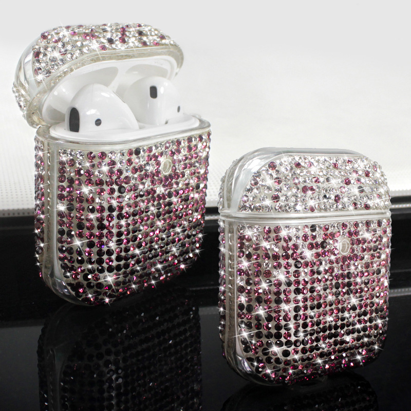 2021 Bling earphone accessories case custom case diamond for sparkle luxury case