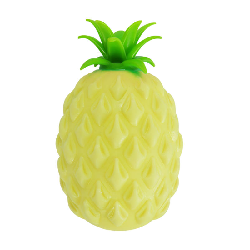 New design pineapple fruit food squishy toys water beads PVA inside stress balls